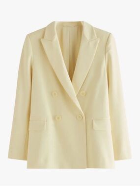 & Other Stories Cream Double-Breasted Blazer